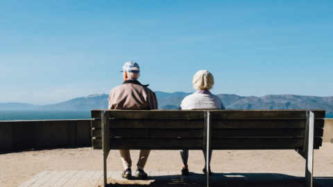 Older adults on bench